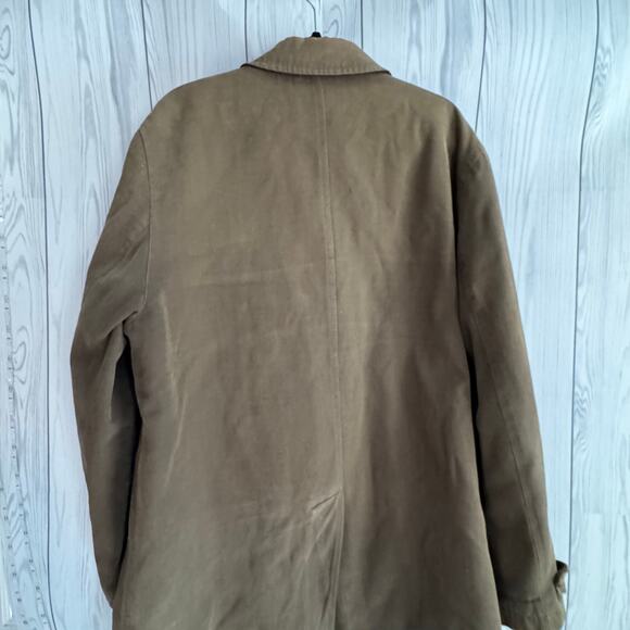 Magee Overcoat Brown Mens 46 Canvas 100% Cotton Lined Ireland - Picture 3 of 11